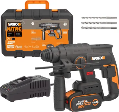 Produktbild von WORX NITRO WX381 Akku Bohrhammer 20V – Vielseitiges Werkzeug für Profis