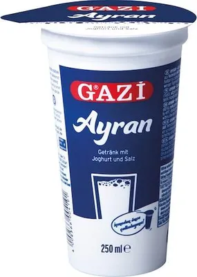 Obrázek produktu pro Gazi Ayran 60x 250ml jogurtový nápoj nápojová směs jogurtový nápoj sůl 1% Elopak