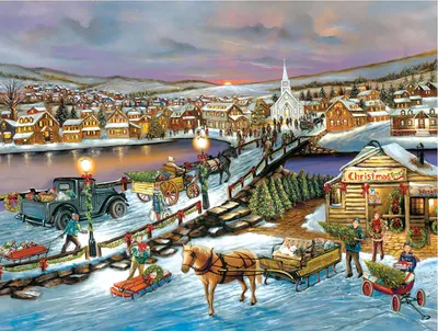 Obrázok produktu pre SunsOut Puzzle XXL dieliky - Vianočné puzzle - 500 dielikov
