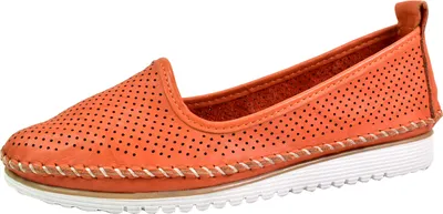 Produktbild von Andrea Conti Damen Slipper Leder klassisch mit luftigen Perforierungen 0021714, Größe:41 EU, Farbe:Orange