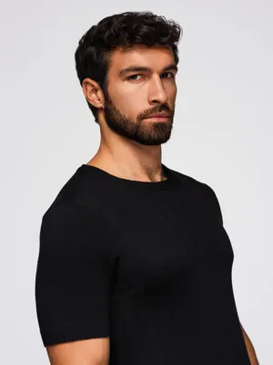 Immagine prodotto di Maglia da uomo Ombre in tessuto traforato nero L