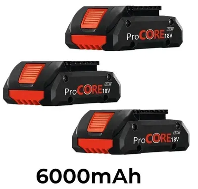 Zdjęcie produktu dla Akumulator litowo-jonowy 18V - akumulator zamienny 1600A016GB - 6000mAh, 6,0Ah - zestaw 3 sztuki - do bezprzewodowych narzędzi elektrycznych