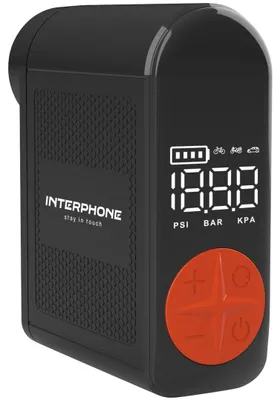 Obrázok produktu pre Interphone Air Pump Mini, Bicykel, Auto, Univerzálne, Čierna, Červená, USB Typ-C, Batérie, 1,5 h
