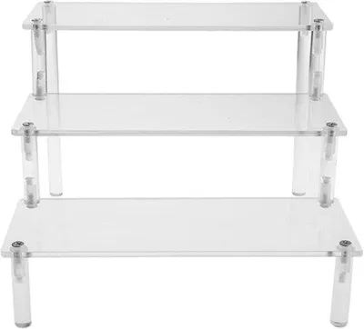 Produktbild von Acryl-Display-Standard, 3-lagige transparente Acryl-Display-Riser, Display-Riser-Platte, Dekorativer Display-Stapel, für Kosmetik und Kunst- und Handwerksausstellungen