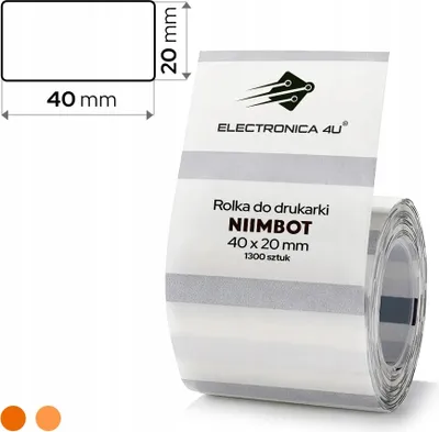Obrázek produktu pro Samolepicí štítky termální nálepky pro Niimbot K2 K3 40x20 1300ks