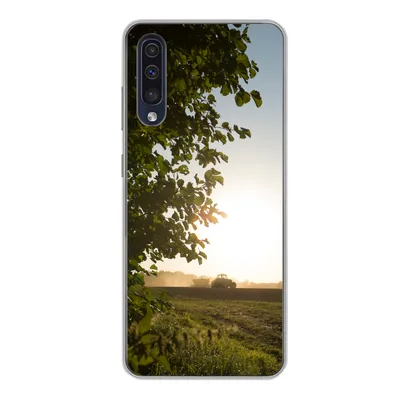 Produktbild von MuchoWow® Handyhülle Schutzhülle Hülle für Samsung Galaxy A50 Traktor - Bauernhof - Sonne Silikon Softcase Handy Hülle - Mobiltelefonhülle