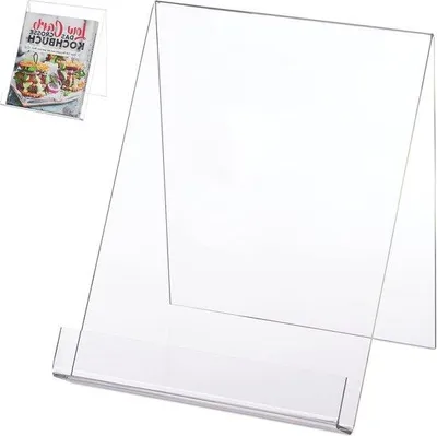 Produktbild von Famanu Bücherständer A4 für große Bücher - stabile Kochbuchhalterung - HxBxD 24x21x19 cm - transparent