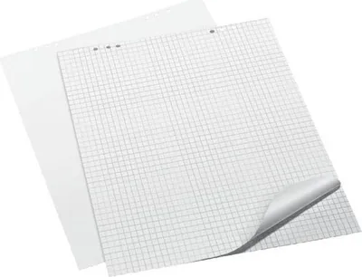 Produktbild von Q-Connect® KF18928 Flipchart-Block - 68 x 99 cm, blanko, 80 g/qm, 20 Blatt