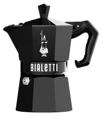 Produktbild von Bialetti Moka Exclusive, Mokka-Kanne, Schwarz, Aluminium, 6 Tassen, Thermoplast, 1 Stück(e)