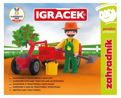 Obrázok produktu pre Igráček Záhradník - figúrka s traktorkom a príslušenstvom