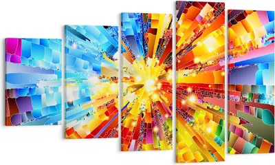 Produktbild von Bild auf Leinwand - Leinwandbild - Abstraktion modern - 100x60cm - Wand Bild - Wanddeko - Leinwanddruck - Bilder - Kunstdruck - Wanddekoration - Leinwand bilder - Wandkunst - EG100x60-3982
