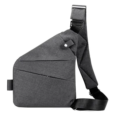 Produktbild von Multifunktions-Brusttasche - Umhängetasche - 24cmx30cmx3cm - Verstellbarer und abnehmbarer Schultergurt - für zum Wandern, Reisen und Radfahren - Grau