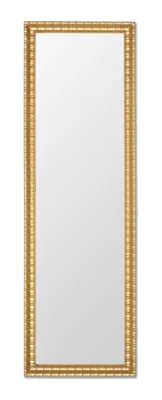 Zdjęcie produktu dla MO.WA Lustro ścienne prostokątna drewniana rama zdobiona cm. 43x138  Italy Salon Łazienka Lustro do przedpokoju Lustro do szafy
