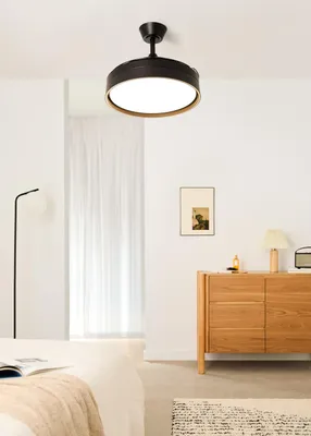 Produktbild von WIND CLEAR EDGE - Leiser Deckenventilator 40 W Ø107 cm mit ausfahrbaren Flügeln und LED-Licht