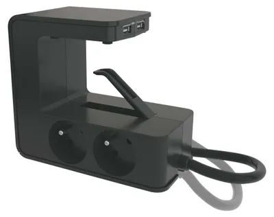 Legrand prodlužovací kabel 1,5 m / 4 zásuvky / s USB / černá / PVC / 1,5 mm2
