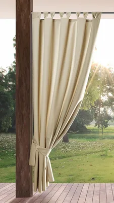 Image de Rideau de terrasse sans fil, résistant à l'eau, avec ouvertures amovibles
