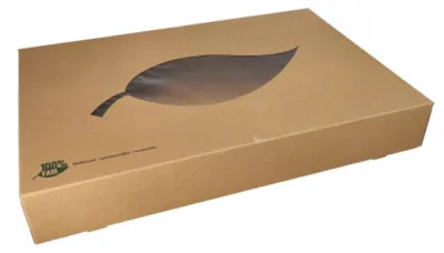 Produktbild von Papstar 87953, Karton, Polylactid (PLA), Braun, 557 mm, 376 mm, 80 mm, 10 Stück(e)