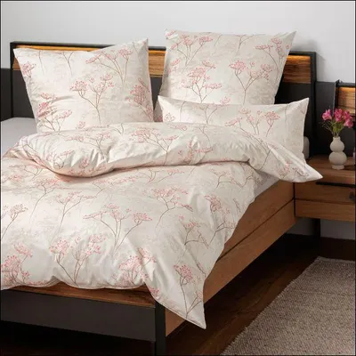 Produktbild von Bettwäsche Milano in 155x220+80x80 cm 45113-01 sand-koralle-pink