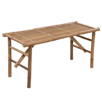 Image de vidaXL Banc de jardin pliable avec support 118 cm bambou
