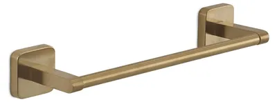 Produktbild von Handtuchhalter Bad 30 cm mattgold, Wandmontage mit Schrauben oder Klebeband, Edelstahl und Cromall, Tahiti