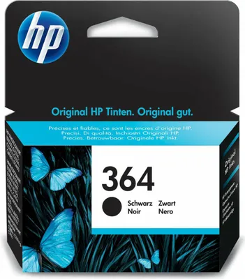 Produktbild von HP 364 Schwarz Original Druckerpatrone, Standardertrag, Schwarz, Tinte auf Pigmentbasis, 1 Stück(e), 250 Seiten