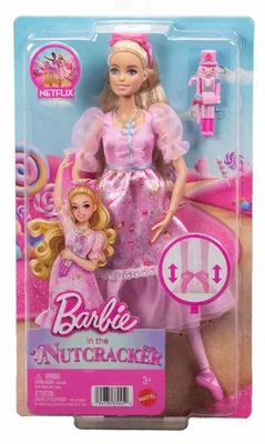 Immagine prodotto di Bambola Barbie Ballerina Clara, personaggio del balletto "Lo Schiaccianoci", con piedi articolati, adatta ai bambini dai 3 anni in su