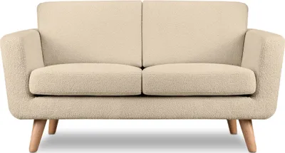 Produktbild von KONSIMO Sofa 2-Sitzer mit Armlehnen "TAGIO", Beige, Bouclé-Stoff, Scandinavian, 153x80x84cm