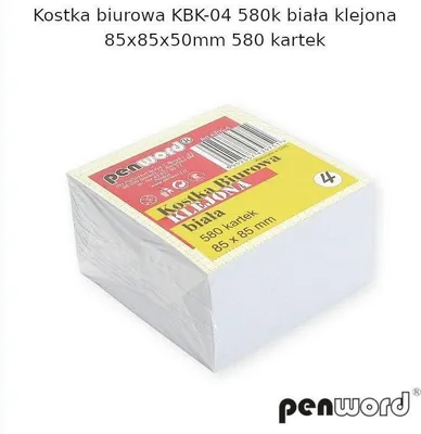 Zdjęcie produktu dla Kostka biurowa biała 85x85x50mm 580K