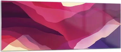 Produktbild von Bilder auf glas - Einteilig - Abstraktion Berge Rosa - 140x50cm - Glasbilder - Wandbilder - Bilder - zum Aufhängen bereit - Wanddekoration aus Glas - Glas Bilder - Wandbild auf Glas - GAB140x50-4288