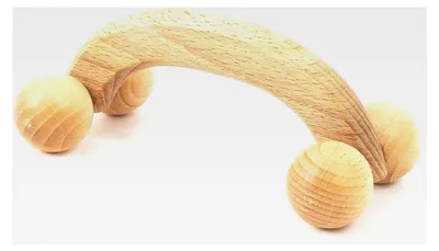 Produktbild von Massagegerät aus Holz für Rücken, Nacken und Schulter, 18 x 7 x 6 cm
