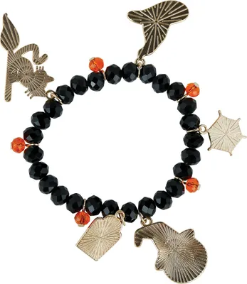 Immagine prodotto di Braccialetto di Halloween talismano strega zucca ragnatela accessorio per feste spettrali, colore: nero