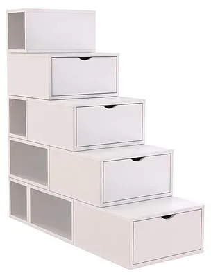 Immagine prodotto di Scaffale a gradini 125 cm - Bianco