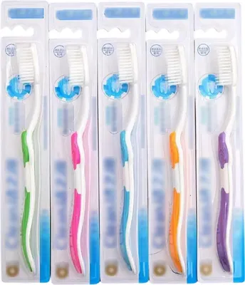 Produktbild von 5 Stück weiche Zahnbürsten mit feinen Nylonborsten, tragbare, saubere Zahnbürsten für die Zahnreinigung, Mundpflege zu Hause und auf Reisen