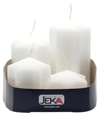 Produktbild von Sternenkerzenset snow 4er 4Stück von Jeka