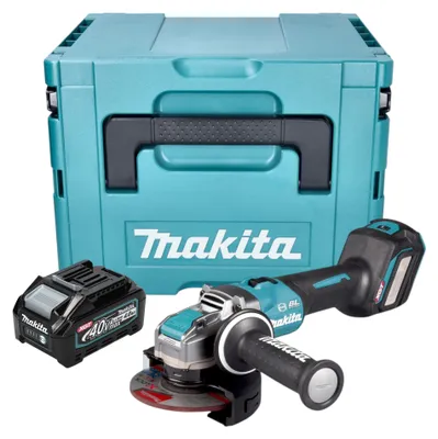 Image de Makita GA 041 GM101 Meuleuse d'angle sans fil 40 V max. 125 mm X-LOCK Brushless + 1x batterie 4,0 Ah + Makpac - sans chargeur