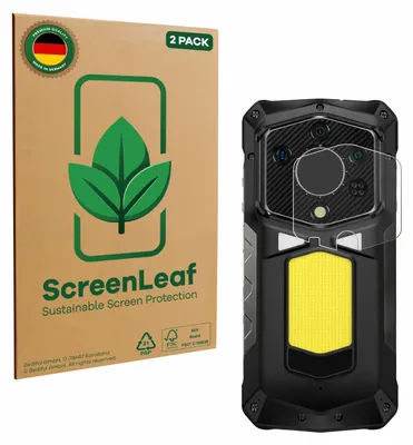 Produktbild von 2x ScreenLeaf Schutzfolie für Ulefone Armor 29 Ultra (NUR Kameraschutz) nachhaltiger Displayschutz Display Schutz Folie Klar Transparent