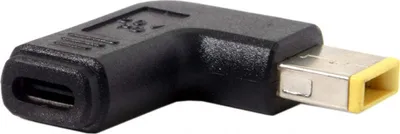 Produktbild von SYSTEM-S USB 3.1 Adapter Typ C Buchse zu Rectangle 11,0 x 4,5 mm Stecker mit Winkel Kabel