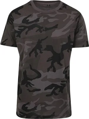 Zdjęcie produktu dla Męska koszulka z okrągłym dekoltem Camo, materiał single jersey - Kolor: Dark Camo - Rozmiar: XXL