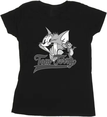Produktbild von Tom And Jerry - "Greyscale Square" T-Shirt für Damen BI43733 (M) (Schwarz)