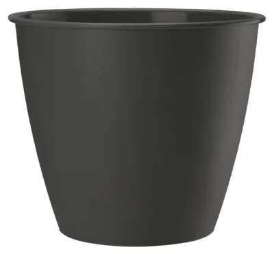 Produktbild von Blumentopf Anthrazit 19 cm Kunststoff Pflanzkübel modern für Innen & Außen 1 Stück