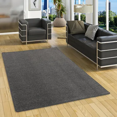 Produktbild von Velours Teppich Joy Meliert Anthrazit, Größe:160x200 cm