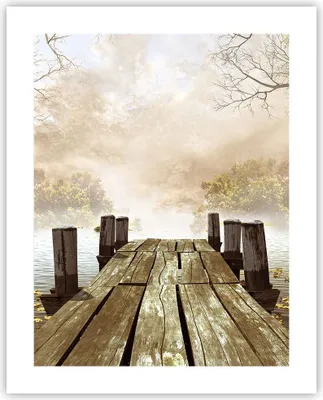 Produktbild von Poster - Poster ohne Rahmen - Illustration herbst landschaft bäume - 40x50 cm - Wand Bild - Wanddeko - Wandbilder - Kunstposter - Wandposter - Bilder - Kunstdruck - Wandbild - P2XPA40x50-2394