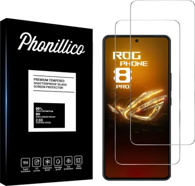 Obrázok produktu pre Tvrdené sklo pre Asus Rog Phone 8 PRO [2 ks] Ochranné sklo Fólia proti poškriabaniu odolná Phonillico®