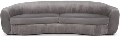 Produktbild von Casa Padrino Luxus Samt Couch Grau 250 x 101 x H. 74 cm - Elegantes Wohnzimmer Sofa - Luxus Möbel