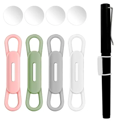Produktbild von 4 Stück Magnetische Stifthalter, Mehrfarbig Silikon für Schreibtisch, Kühlschrank und Whiteboards