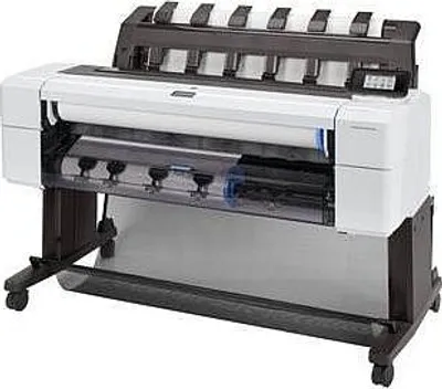Produktbild von HP DesignJet T1600dr - 914 mm (36") Großformatdrucker - Farbe - Tintenstrahl - Rolle (91,4 cm x 91,4 m), 914 x 1219 mm - 2400 x 1200 dpi - bis zu 3 Seiten/Min. (einfarbig)/ bis zu 3 Seiten/Min. (Farbe) - Kapazität: 2 Rollen - Gigabit LAN - Cutter