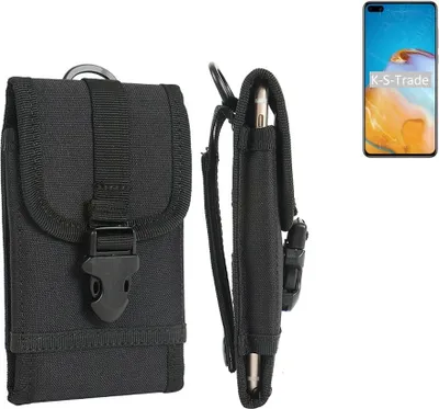 Produktbild von K-S-Trade Holster Handy Hülle kompatibel mit Huawei P40 Holster Handytasche Gürtel Tasche Schutz Hülle Robust Outdoor schwarz