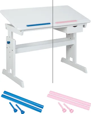 Produktbild von Inter Link Schreibtisch BARU Weiß Massivholz