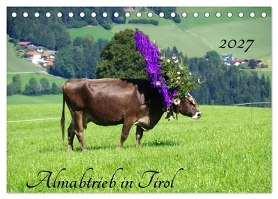 Produktbild von Almabtrieb in Tirol (Tischkalender 2027 DIN A5 quer), CALVENDO Monatskalender