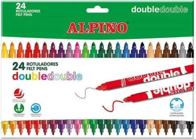 Produktbild von Alpino AR002058, Fein, 24 Farben, Mehrfarbig, 24 Stück(e), Pappkarton